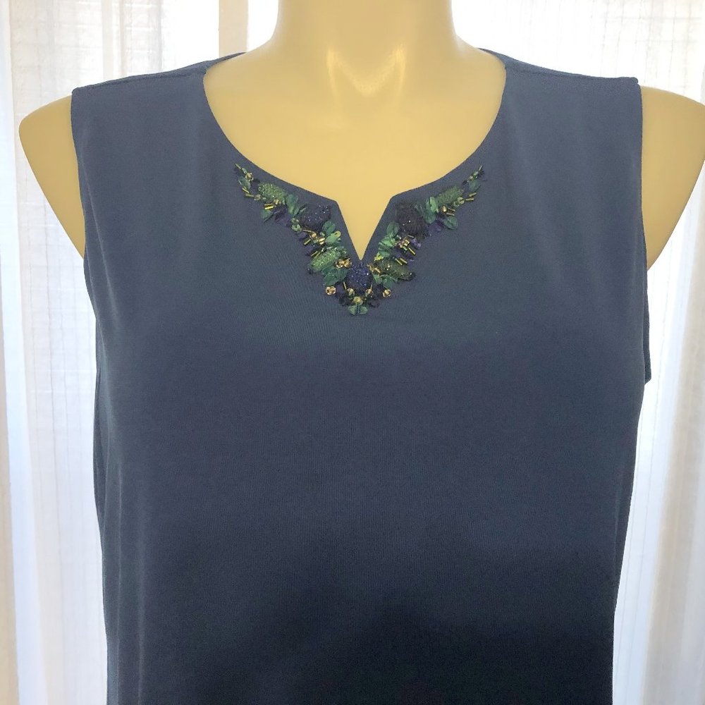 Susan Graver Artisan Women's Top XL Blue